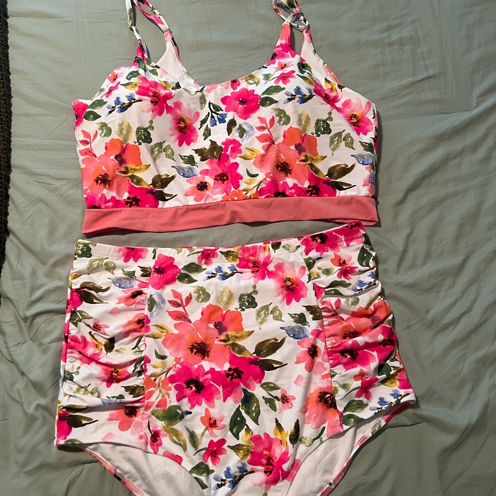 Floral Two-Piece Swimsuit